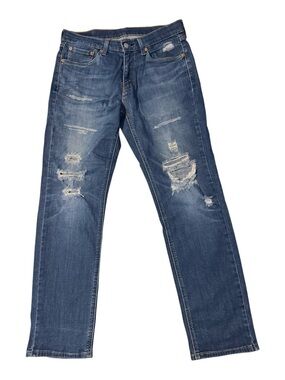 Levi's Men's Distressed Blue Straight Jeans size W31 L32  denin